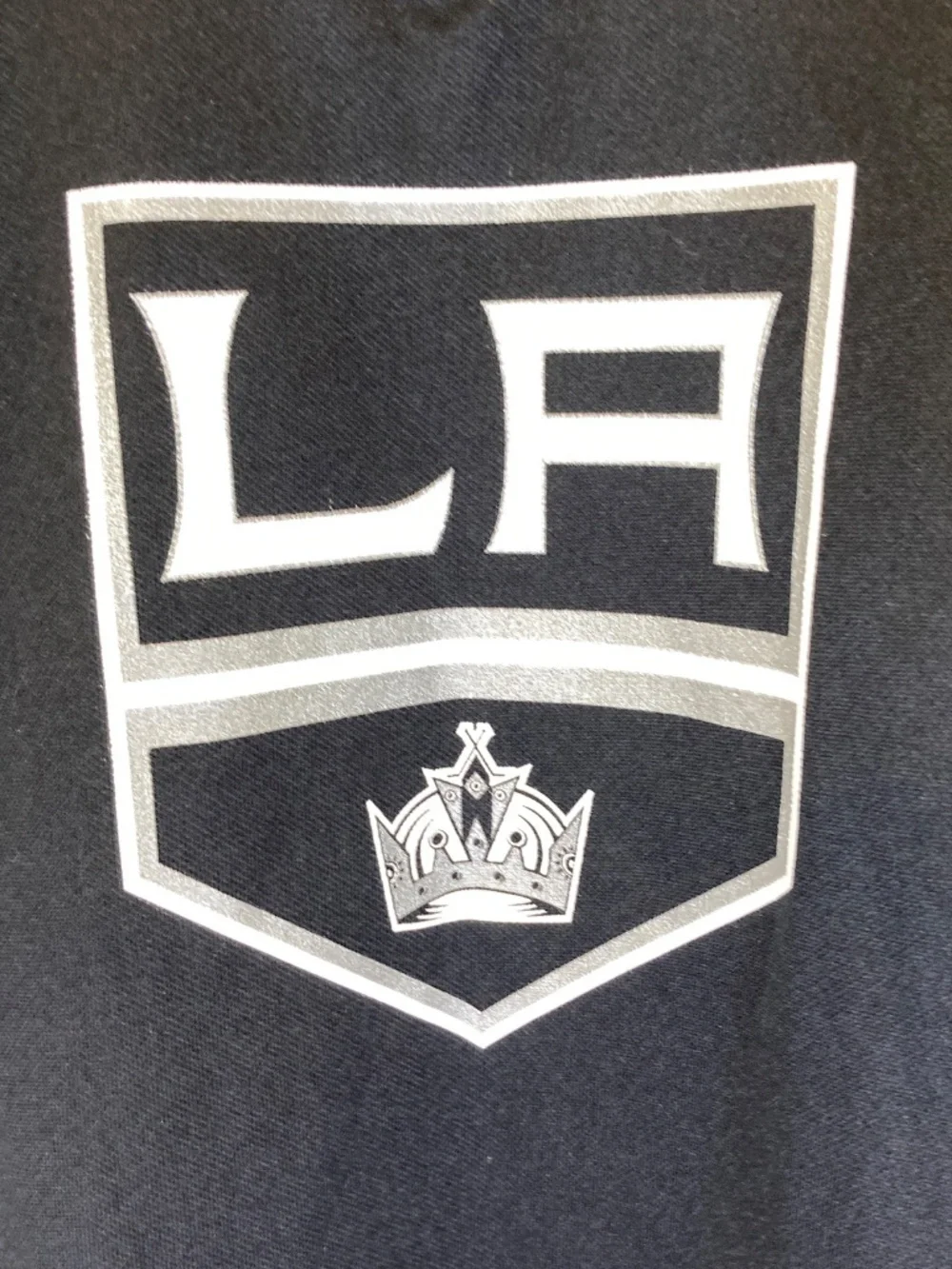 Los Angeles Kings YOUTH XL Jersey Shirt Black White 16/18 Long Sleeve V Neck
